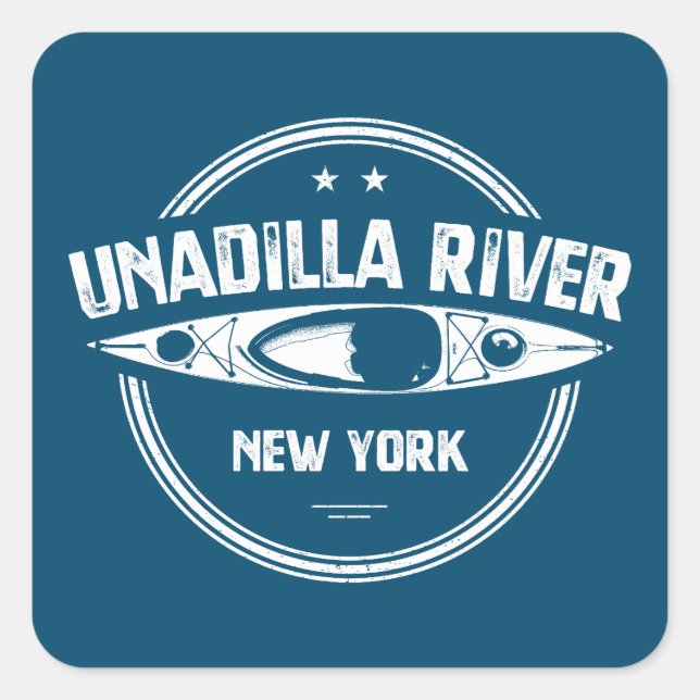 Unadilla River New York Kayak Square Sticker (Front)