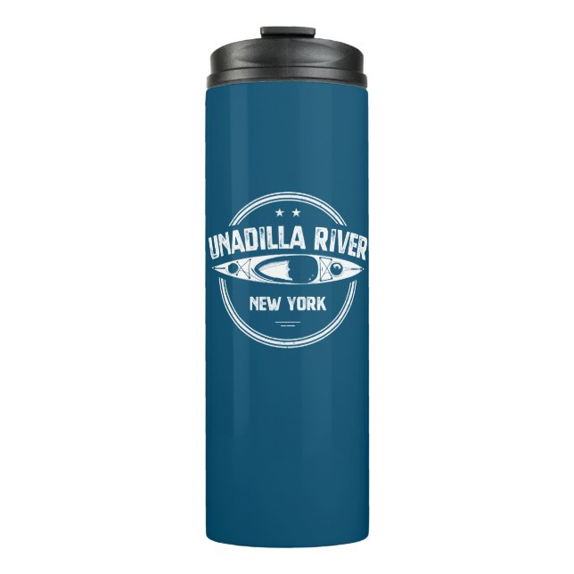 Unadilla River New York Kayak Thermal Tumbler (Front)