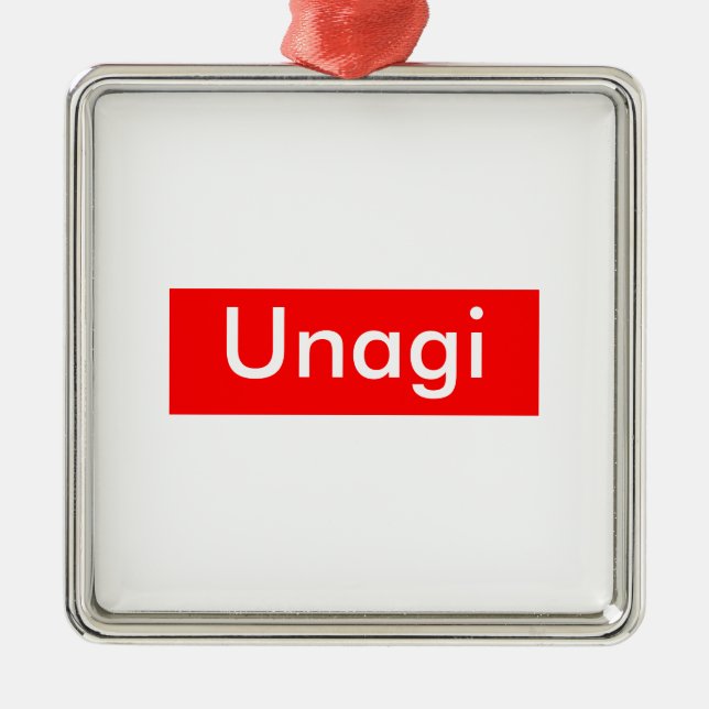 Unagi Label Metal Tree Decoration (Front)