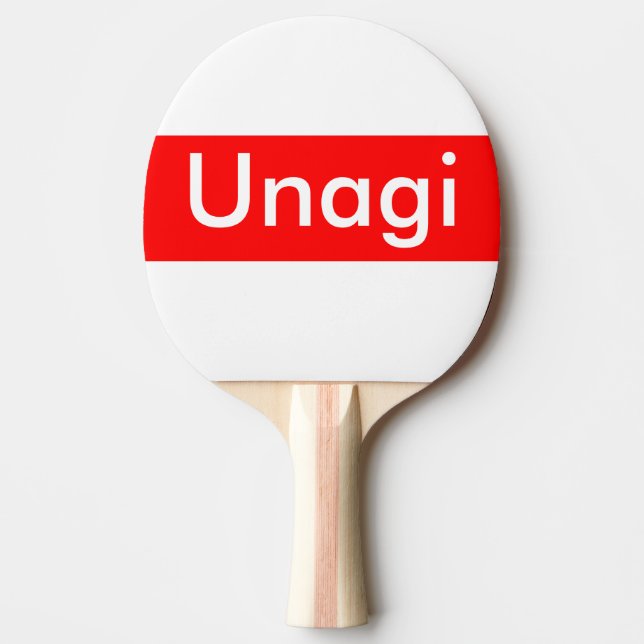 Unagi Label Ping Pong Paddle (Front)