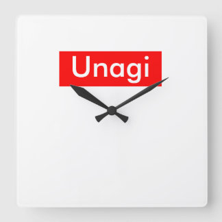 Unagi Label Square Wall Clock