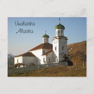 Unalaska Russian Church Postcard