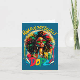 Unalogetically Afro Black Woman Black History Mela Card