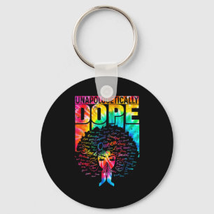 Unalogetically Black Pride Melanin African Tie Dye Key Ring
