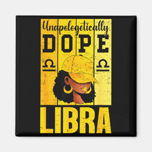 Unalogetically Libra Black Woman Cap Zodiac  Magnet