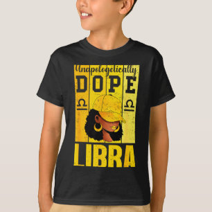 Unalogetically Libra Black Woman Cap Zodiac  T-Shirt