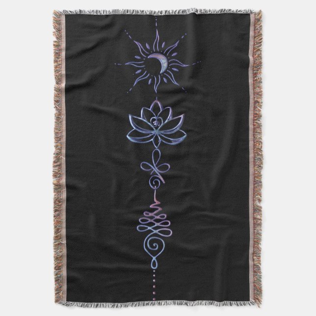 Unalome Group 1  Throw Blanket (Front Vertical)