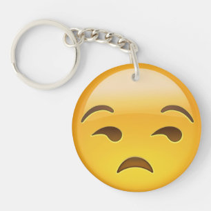 Unamused Face Emoji Key Ring