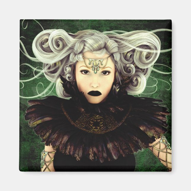 Unamused Gothic Artwork Magnet (Front)