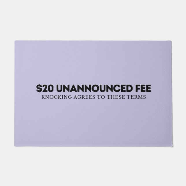 Unannounced Visitor Door Mat (Front)