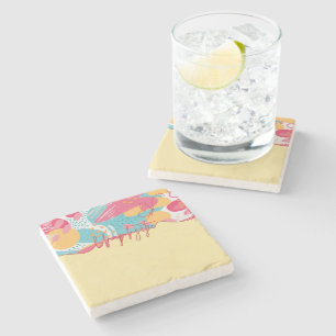 Unapologetic Bold Feminine Statement Stone Coaster