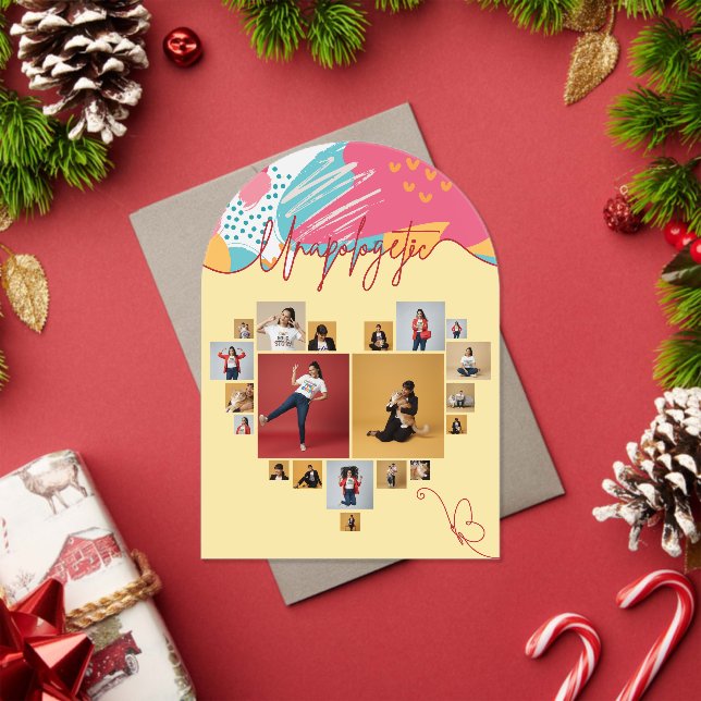 Unapologetic Personalised Feminine Photo Collage  Acrylic Invitations (Insitu (Holiday))