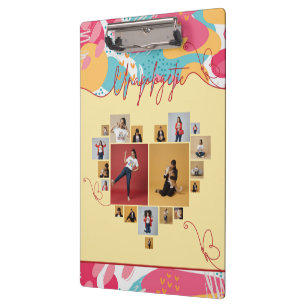 Unapologetic Personalised Feminine Photo Collage Clipboard