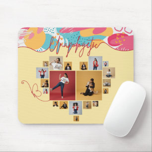 Unapologetic Personalised Feminine Photo Collage Mouse Pad