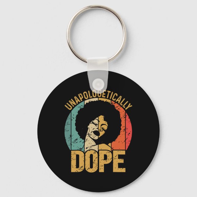 Unapologetically Addictive Black History Month Afr Key Ring (Front)