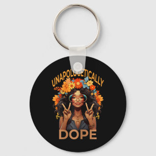 Unapologetically Addictive Black Women Peace Black Key Ring