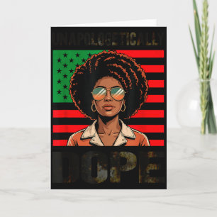 Unapologetically Afro Woman Black Pride  Card