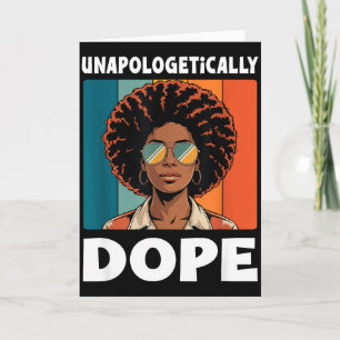 Unapologetically Afro Woman Retro Colors Card