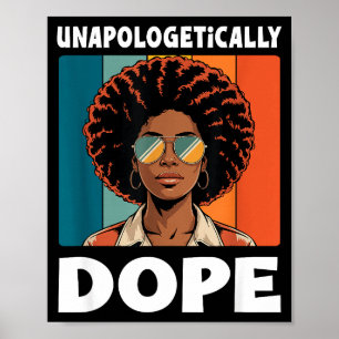Unapologetically Afro Woman Retro Colors  Poster