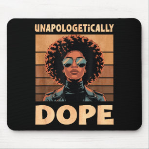 Unapologetically Afro Woman Vintage 70s  Mouse Pad