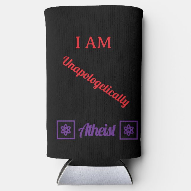 Unapologetically Atheist Seltzer Can Cooler (Front)