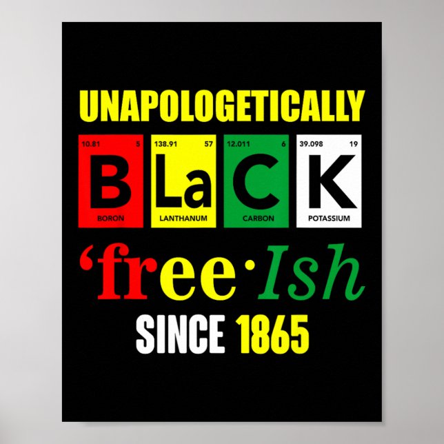 Unapologetically Black - Juneteenth Free-ish Since Poster (Front)