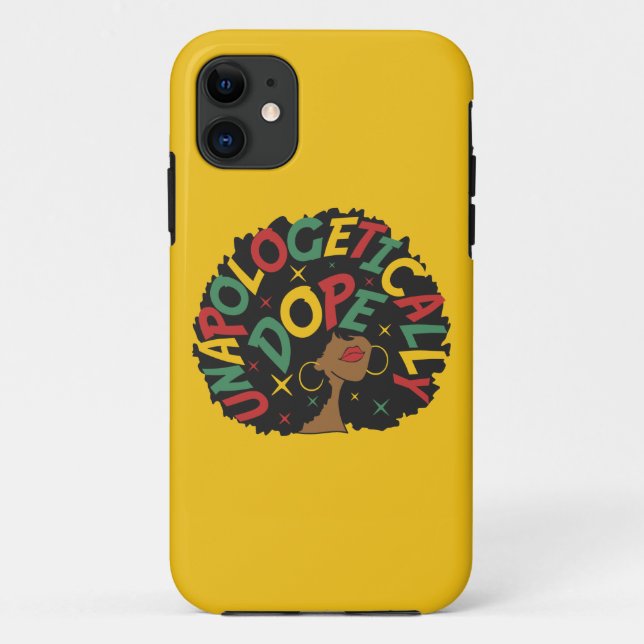 Unapologetically Dope Black Girl Afro Case-Mate iPhone Case (Back)