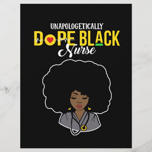 Unapologetically Dope Black Nurse Custom Letterhead (Front)