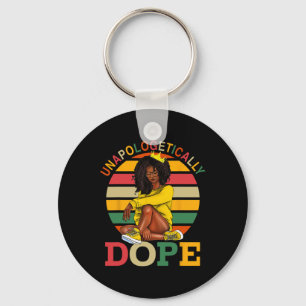 Unapologetically Drug Afro Black History Month Mel Key Ring