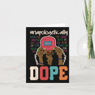 Unapologetically Drug Black Afro Black History Jun Card
