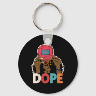 Unapologetically Drug Black Afro Black History Jun Key Ring
