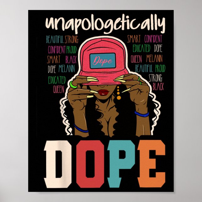 Unapologetically Drug Black Afro Black History Jun Poster (Front)