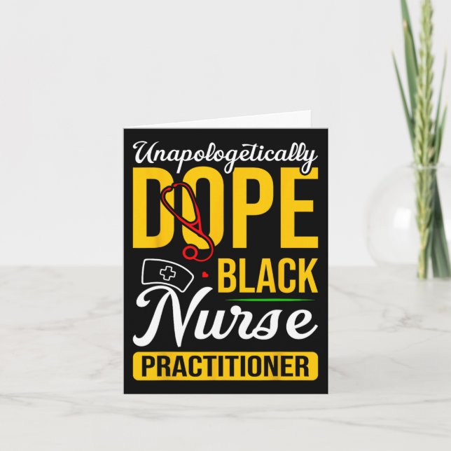 Unapologetically Drug Black Nurse Practitioner His Card (Front)