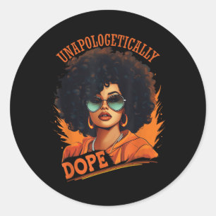 Unapologetically Juneteenth Black History Black Gi Classic Round Sticker