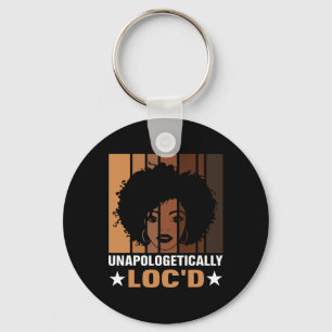 Unapologetically Loc'd Melanin Brown Skin Black Hi Key Ring