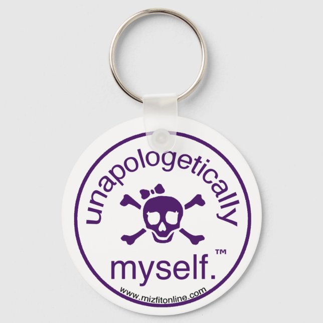 Unapologetically Myself keychain. Key Ring (Front)