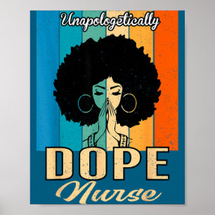 Unapologetically nurse vintage - juneteenth nurse  poster