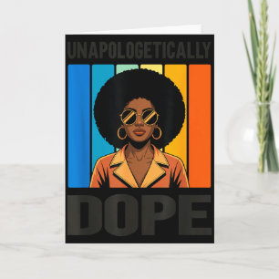 Unapologetically Retro Afro Woman Black Pride  Card