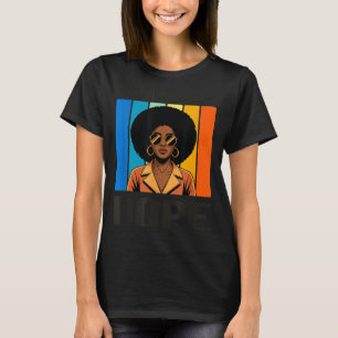 Unapologetically Retro Afro Woman Black Pride  T-Shirt