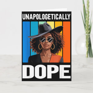 Unapologetically Retro Black Woman Card