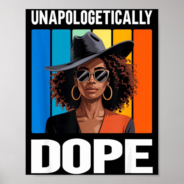 Unapologetically Retro Black Woman  Poster (Front)