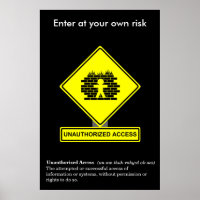 Unauthorised Access Security Awareness Poster