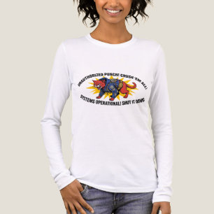 Unauthorised Punch Crush Em All Cat T-Shirt Tri-Blend Shirt