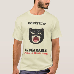 Unbearable Funny Roaring Bear Poster T-Shirt
