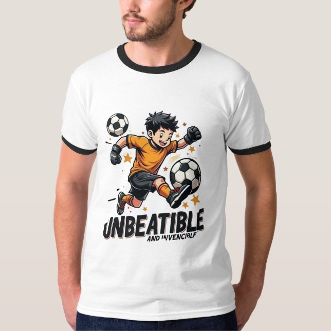 Unbeatable & Invincible – Bold Power Statement  T-Shirt (Front)