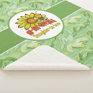 Unbelievable Daughter-in-law Sunflowers and Bees Sherpa Blanket