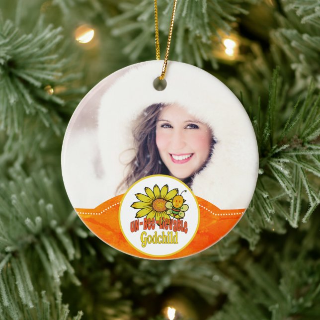 Unbelievable Godchild Sunflowers and Bees Ceramic Tree Decoration (Tree)