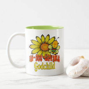 Unbelievable Godchild Sunflowers and Bees Two-Tone Coffee Mug