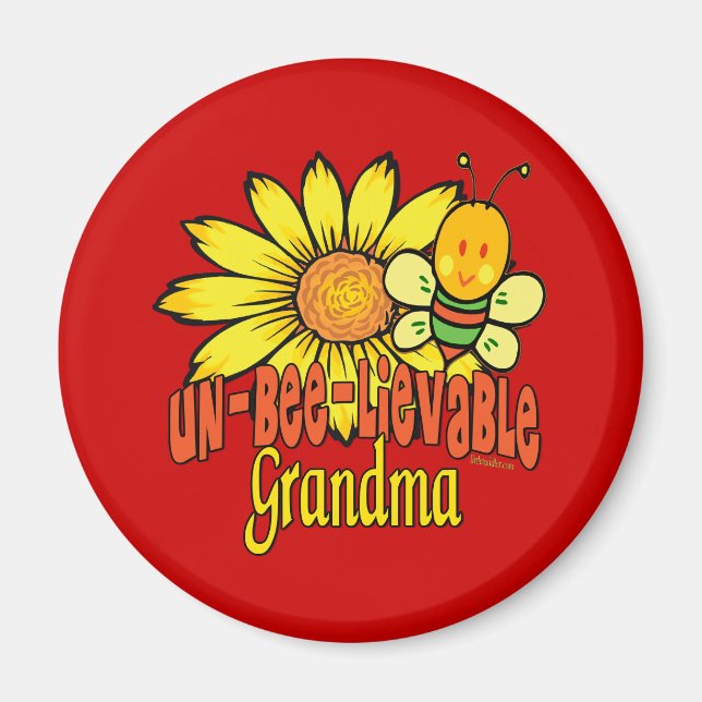 Unbelievable Grandma Sunflowers Magnet (Front)