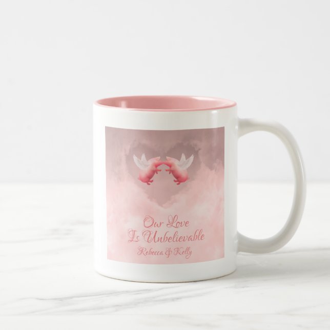 Unbelievable Love Two-Tone Coffee Mug (Right)